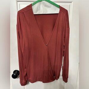 NWT Of an Origin Everywhere LS Wrap Nursing Blouse Size XS